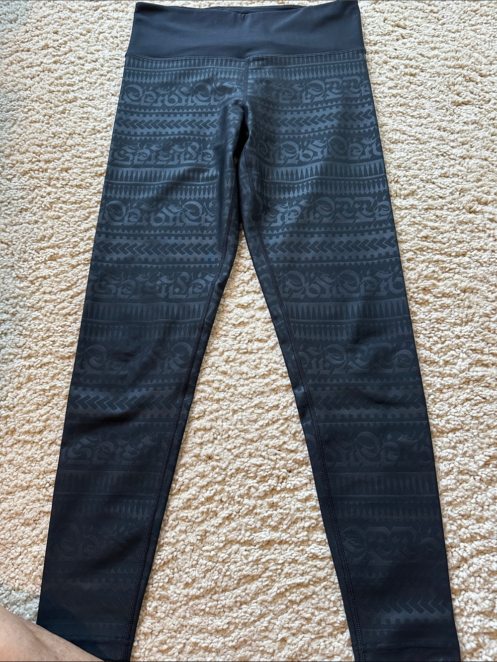 Hurley Black Patterned Girls' Active Leggings